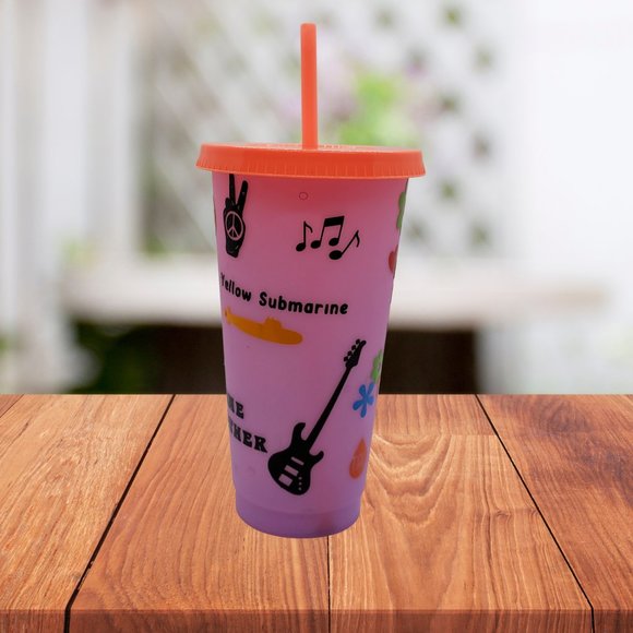 Custom Beatles 24oz Color Change Cold Cup - Picture 5 of 5